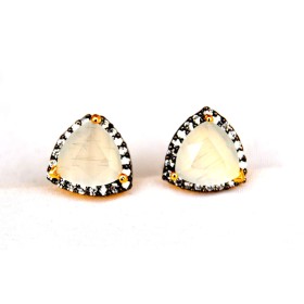 Neon Diamond Stud Earrings